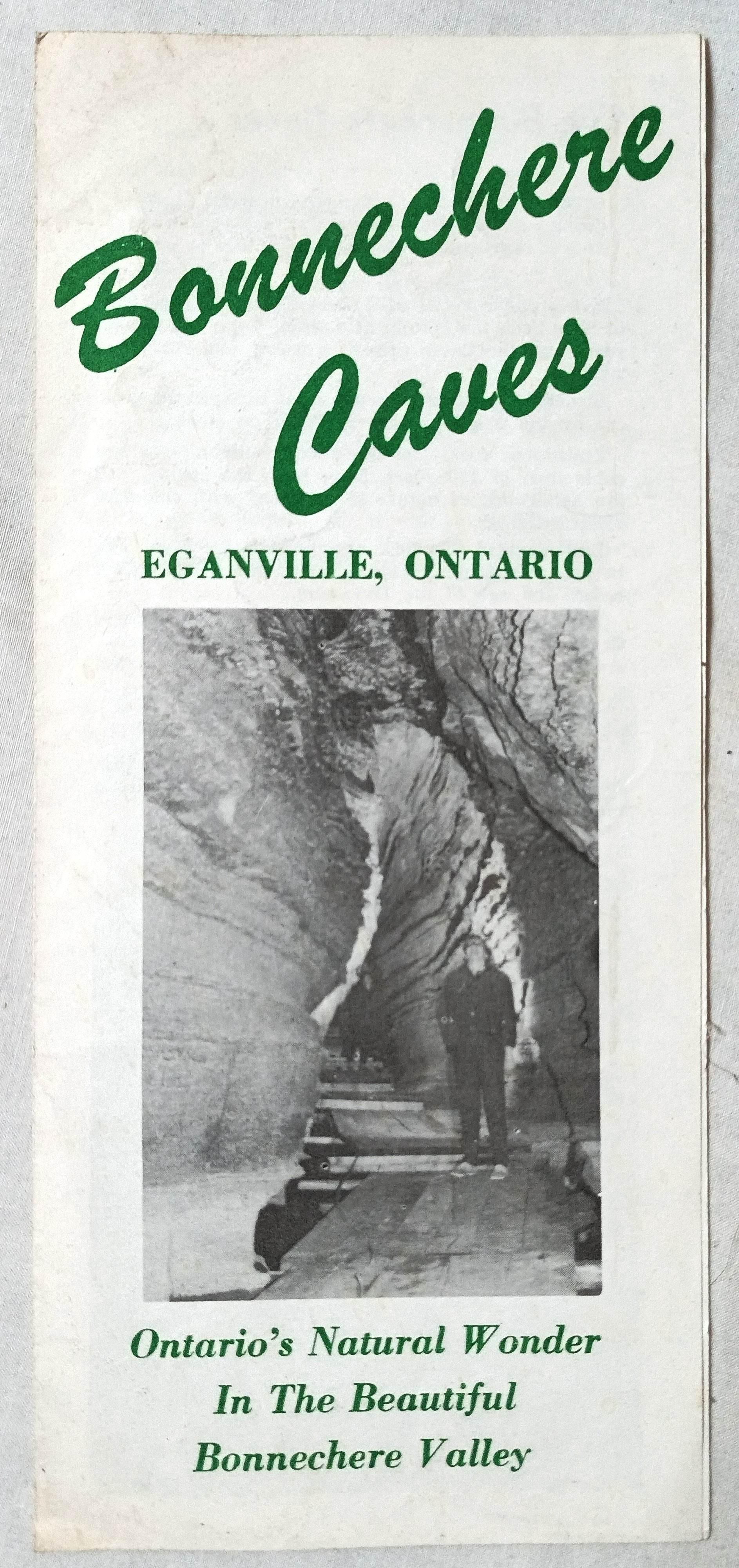 Bonnechere Caves Eganville Ontario Canada Late 1960's Brochure - TulipStuff