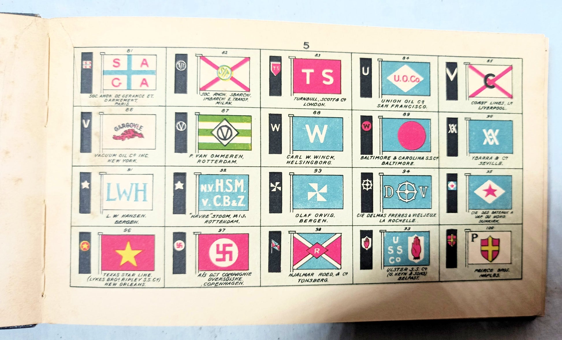 Brown's Flags and Funnels Of British And Foreign Steamship Cos. 1929 - TulipStuff