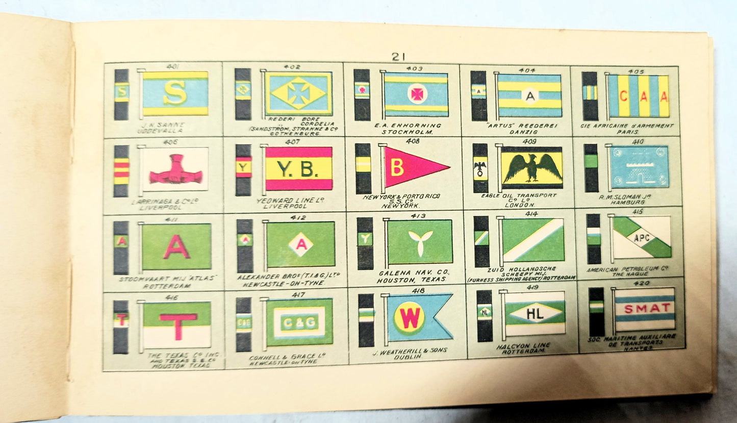 Brown's Flags and Funnels Of British And Foreign Steamship Cos. 1929 - TulipStuff