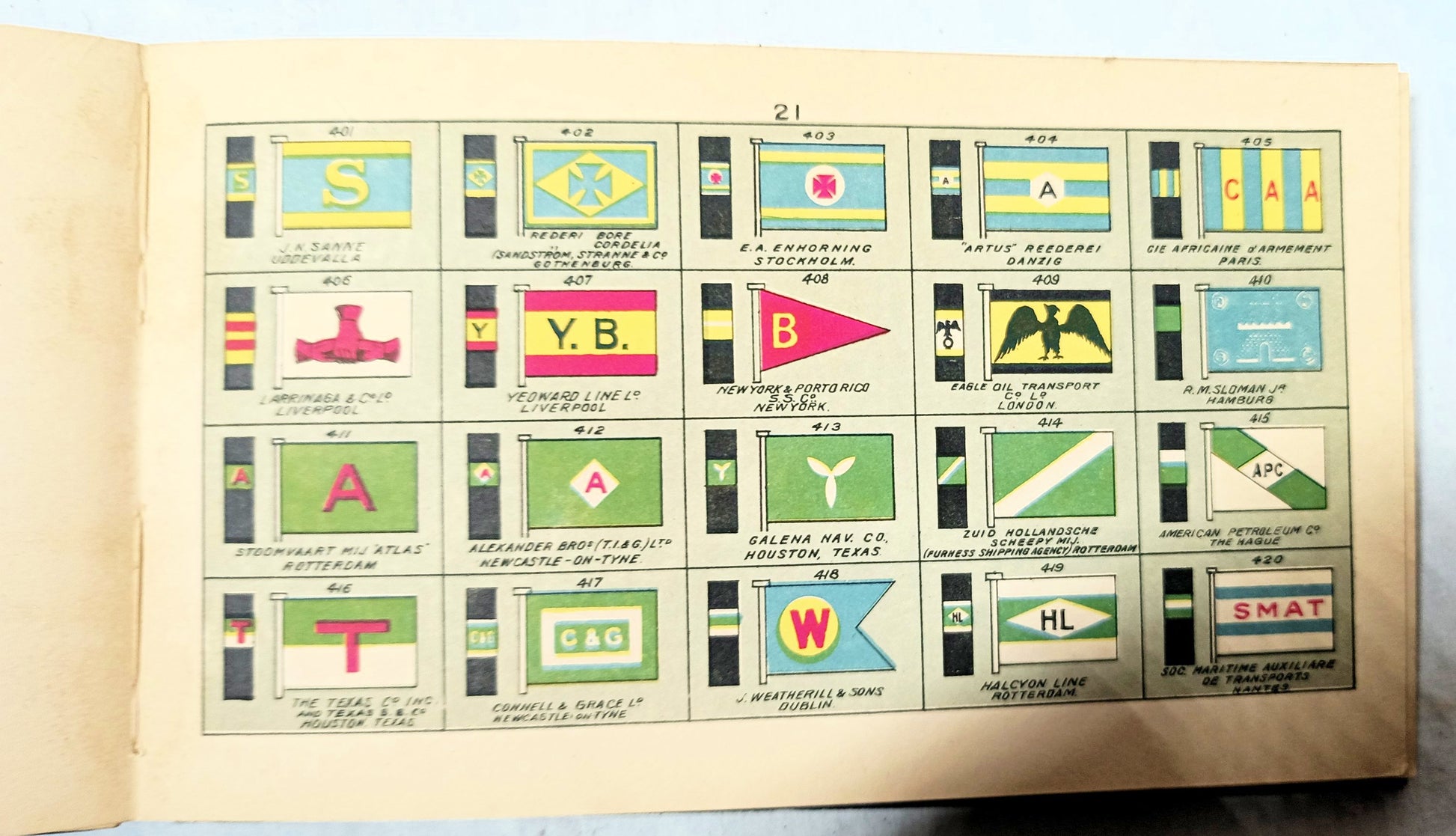 Brown's Flags and Funnels Of British And Foreign Steamship Cos. 1929 - TulipStuff