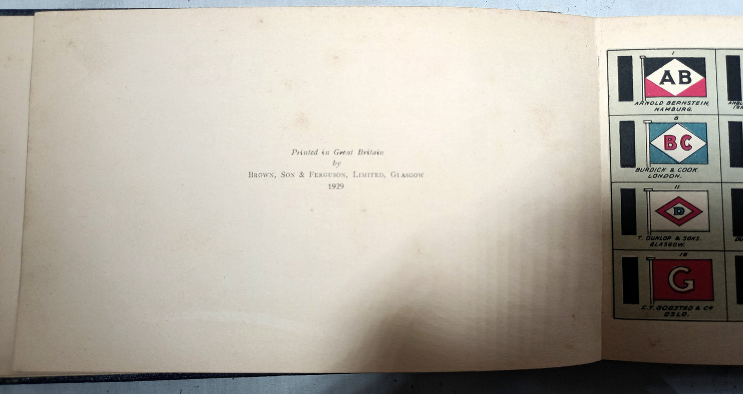 Brown's Flags and Funnels Of British And Foreign Steamship Cos. 1929 - TulipStuff