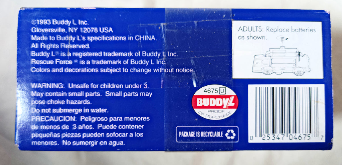 Buddy L Rescue Force Fire Rescue Emergency Car Sounds Lights 1993 - TulipStuff