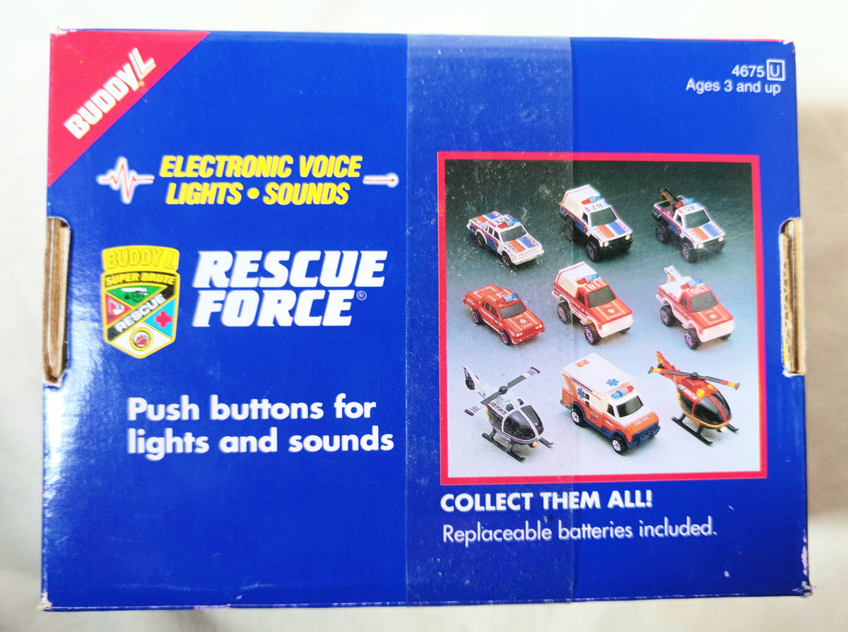 Buddy L Rescue Force Fire Rescue Emergency Car Sounds Lights 1993 - TulipStuff