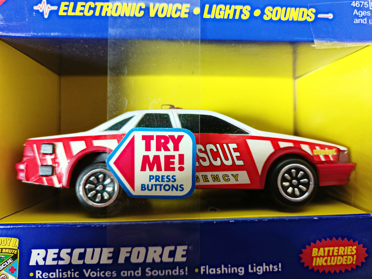 Buddy L Rescue Force Fire Rescue Emergency Car Sounds Lights 1993 - TulipStuff