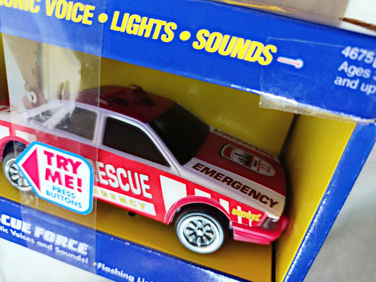 Buddy L Rescue Force Fire Rescue Emergency Car Sounds Lights 1993 - TulipStuff