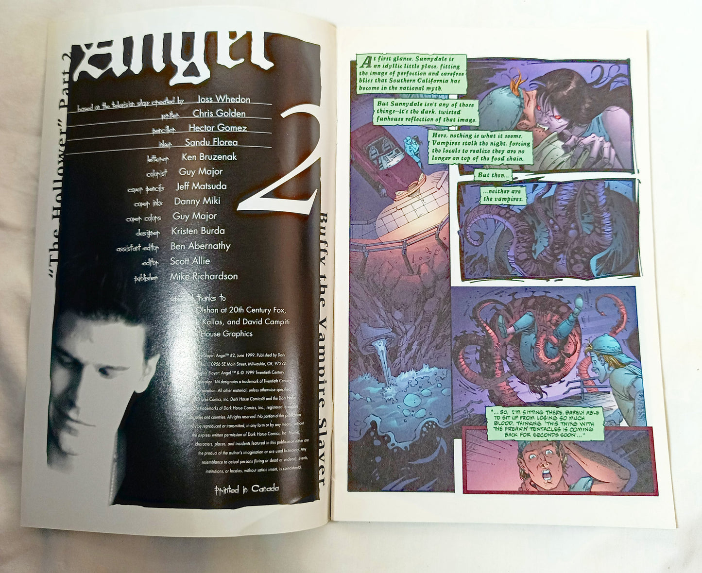 Buffy The Vampire Slayer Angel Issue #2 June 1999 Dark Horse Comics - TulipStuff