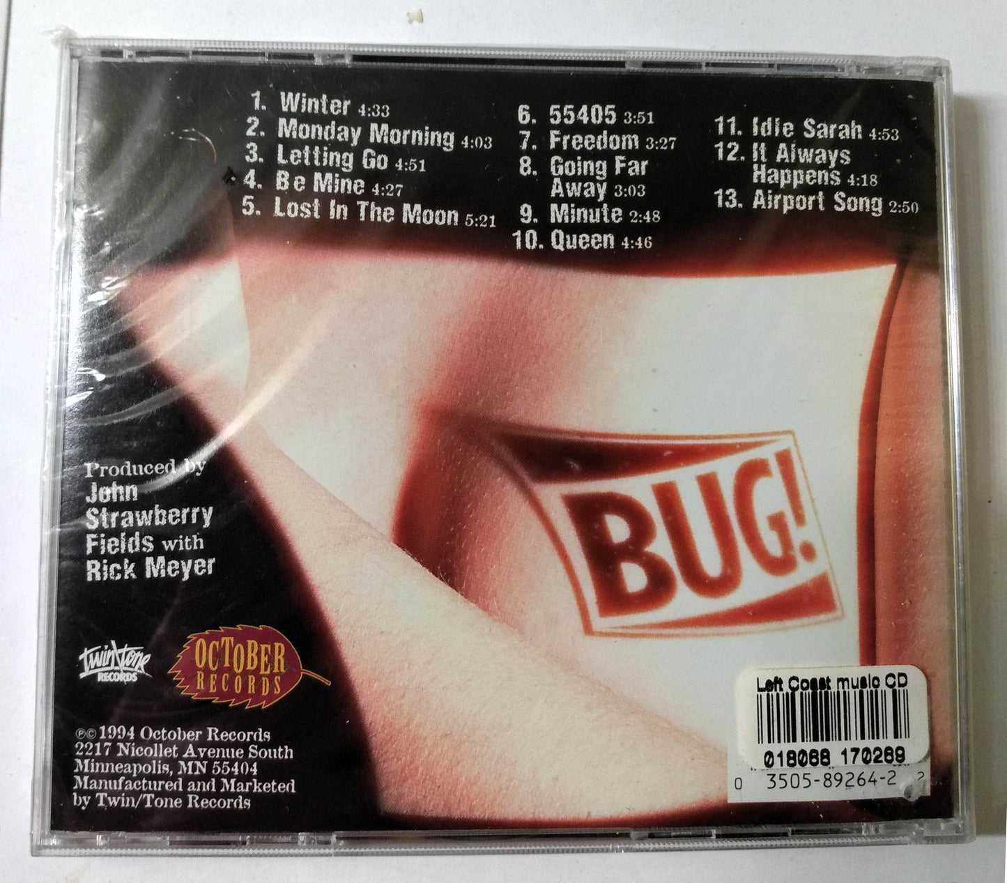 Bug! S/T Minneapolis Power Pop Rock Album CD TwinTone 1994 - TulipStuff