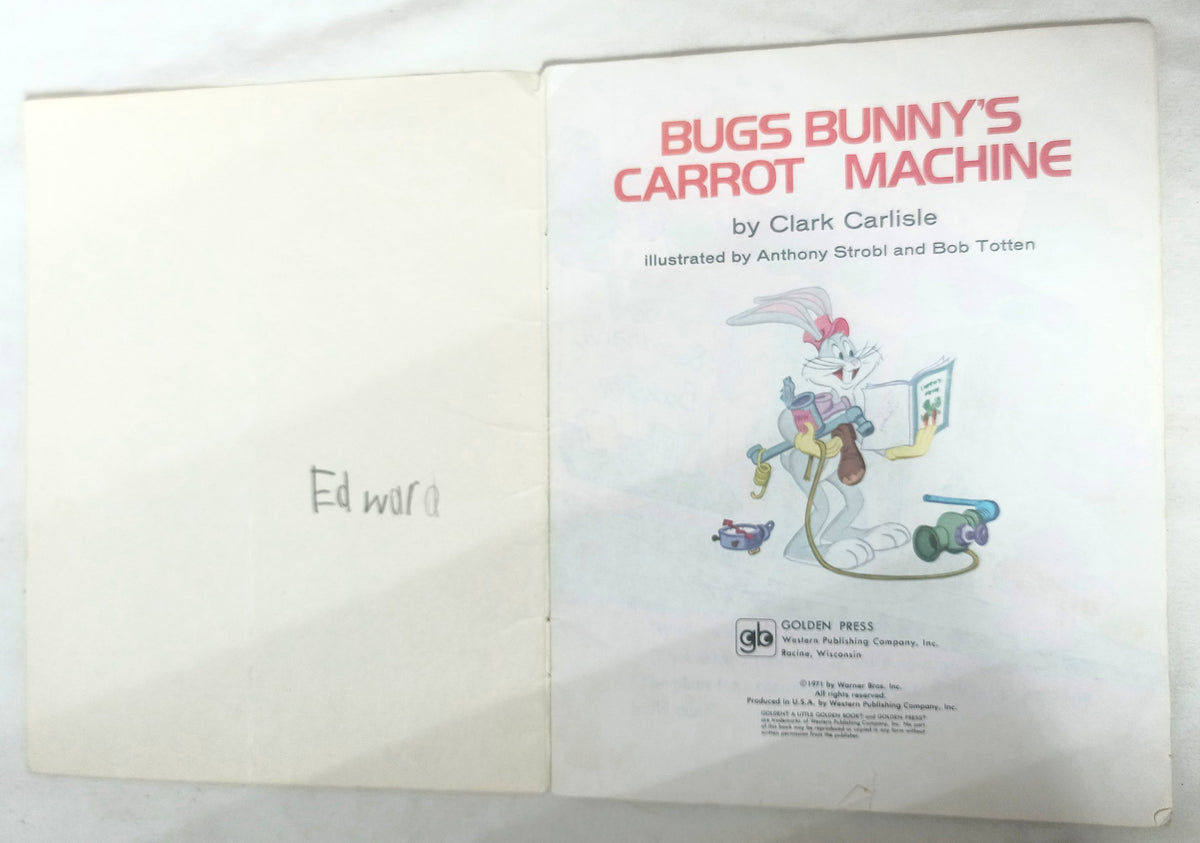 Bugs Bunny's Carrot Machine Clark Carlisle Paperback 1971 - TulipStuff
