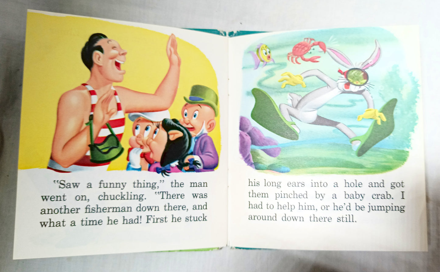 Bugs Bunny In Something Fishy Whitman Tell-A-Tale Books Hardcover 1955 - TulipStuff