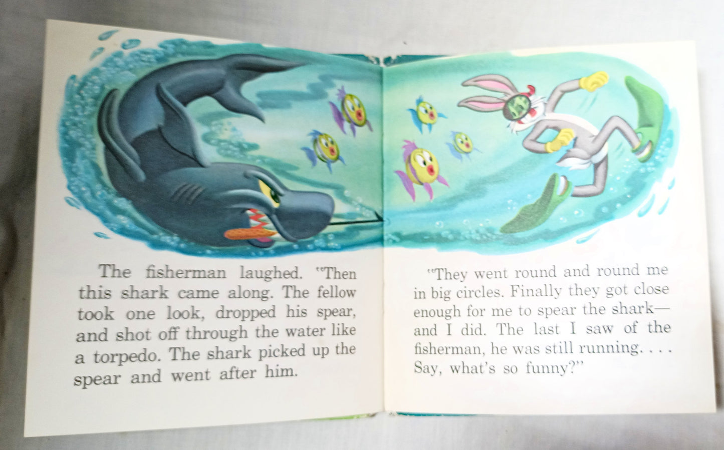 Bugs Bunny In Something Fishy Whitman Tell-A-Tale Books Hardcover 1955 - TulipStuff