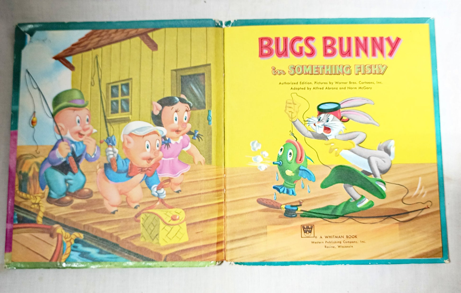 Bugs Bunny In Something Fishy Whitman Tell-A-Tale Books Hardcover 1955 - TulipStuff