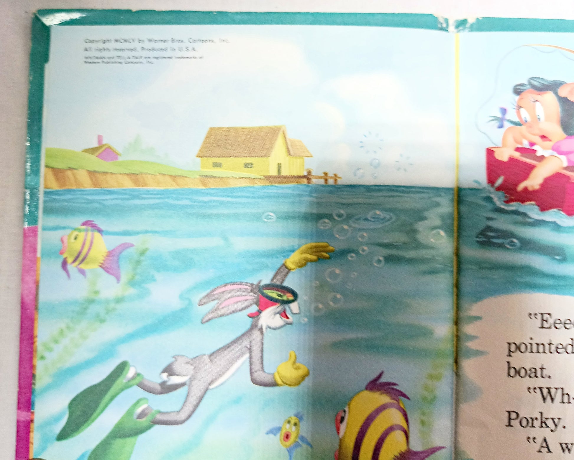 Bugs Bunny In Something Fishy Whitman Tell-A-Tale Books Hardcover 1955 - TulipStuff