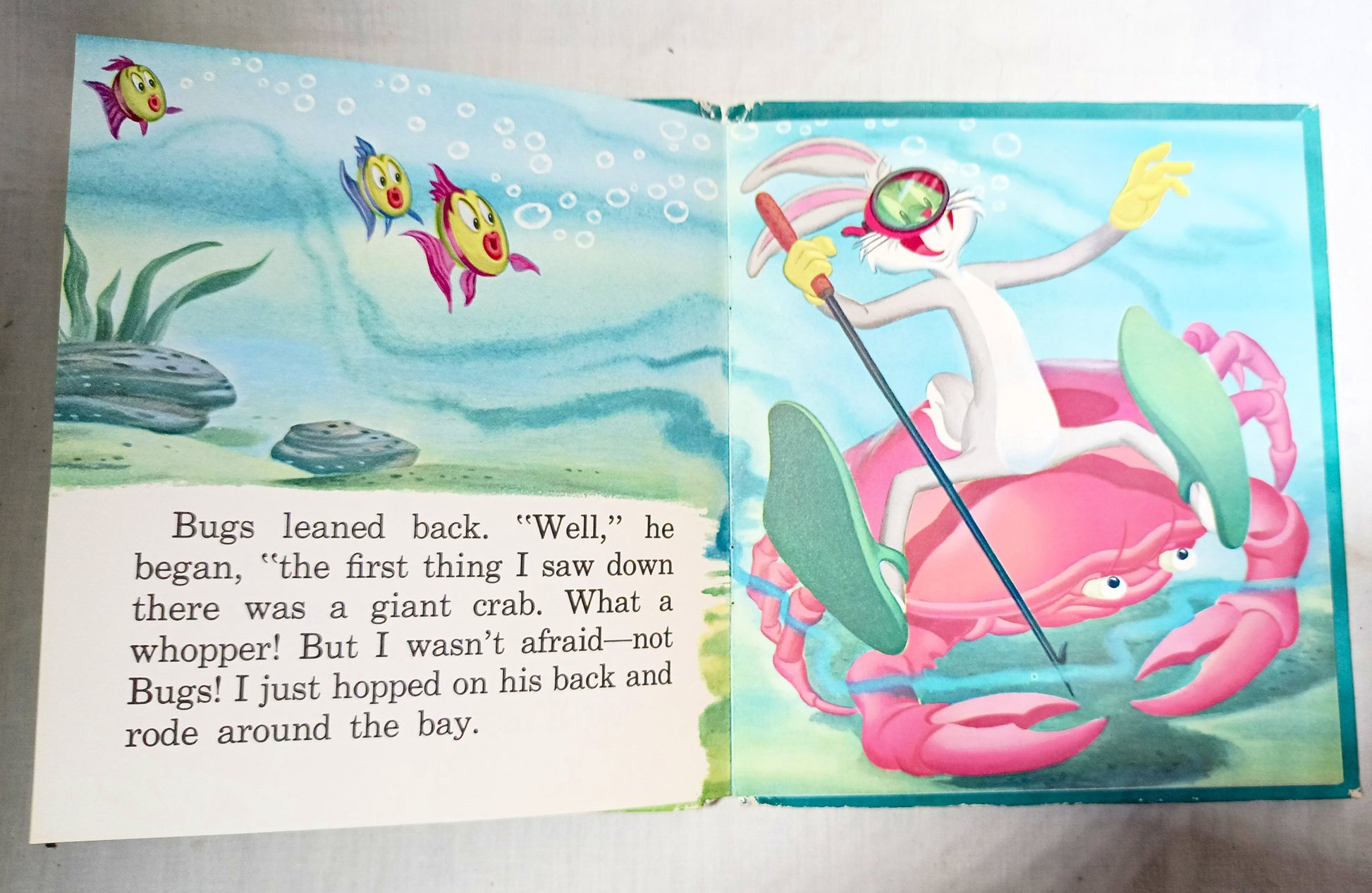 Bugs Bunny In Something Fishy Whitman Tell-A-Tale Books Hardcover 1955 - TulipStuff