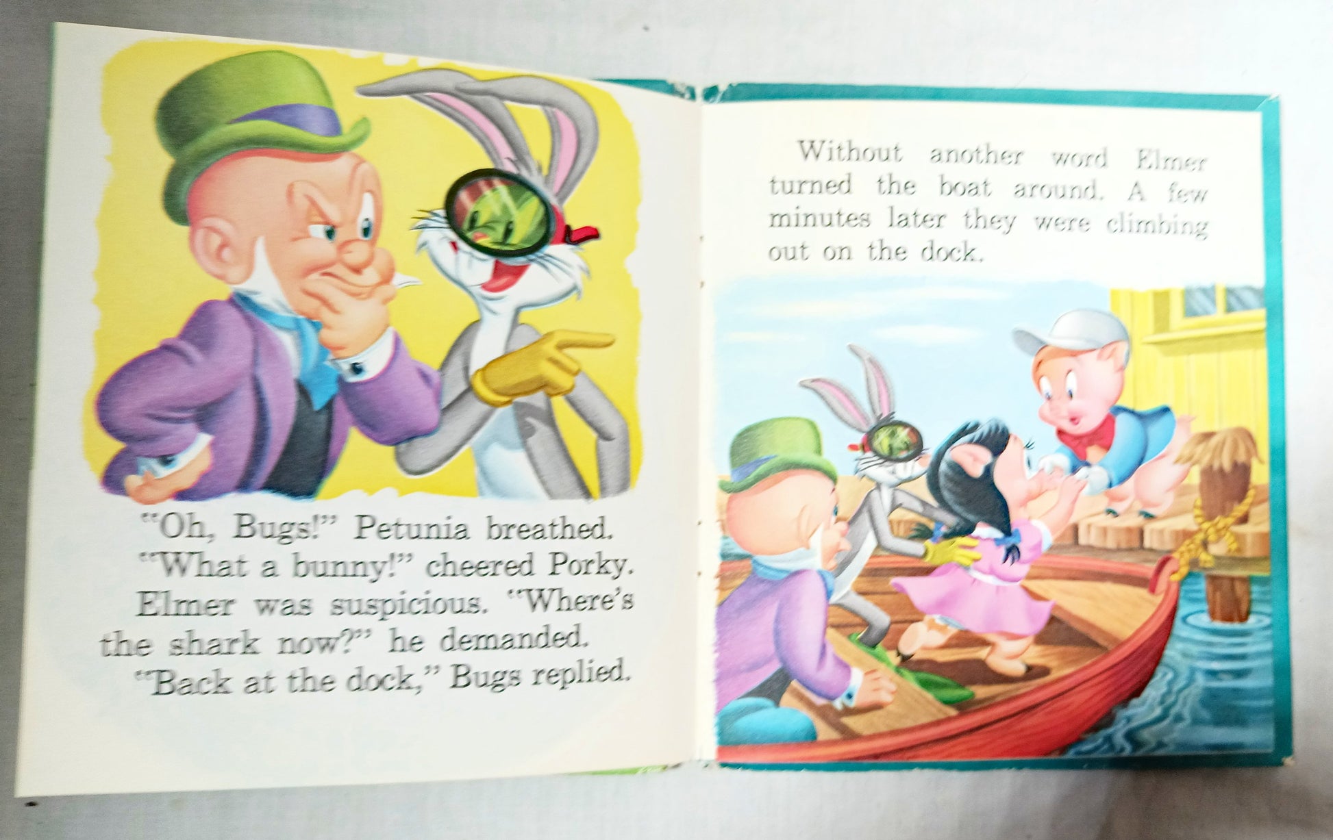 Bugs Bunny In Something Fishy Whitman Tell-A-Tale Books Hardcover 1955 - TulipStuff