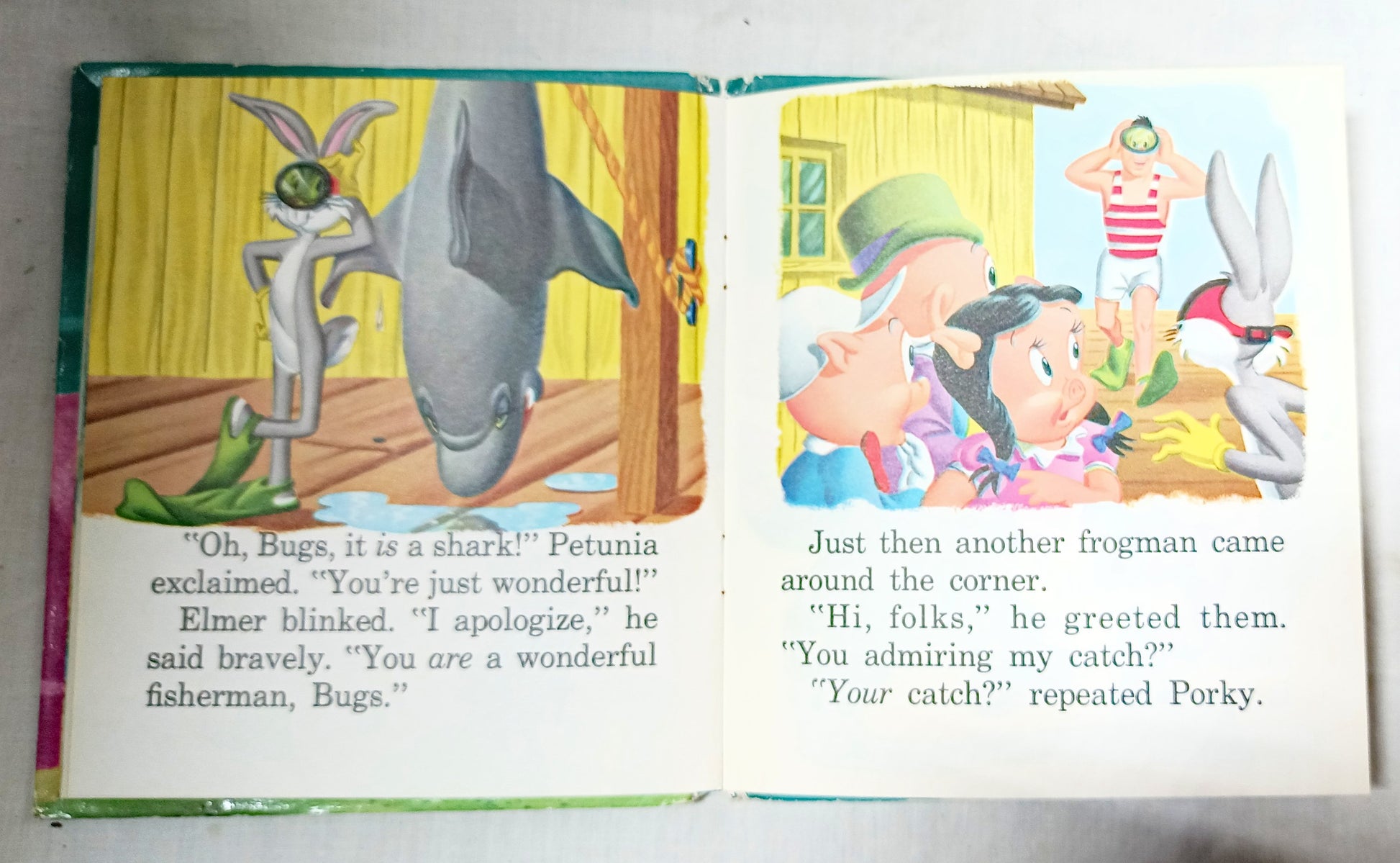 Bugs Bunny In Something Fishy Whitman Tell-A-Tale Books Hardcover 1955 - TulipStuff