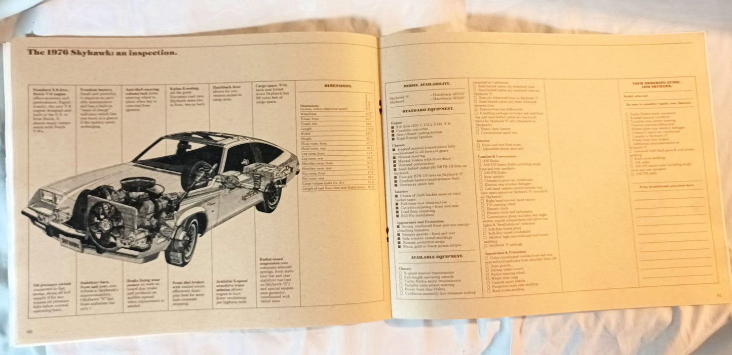 Buick 1976 Dealer Showroom Sales Brochure Buyer's Guide - TulipStuff
