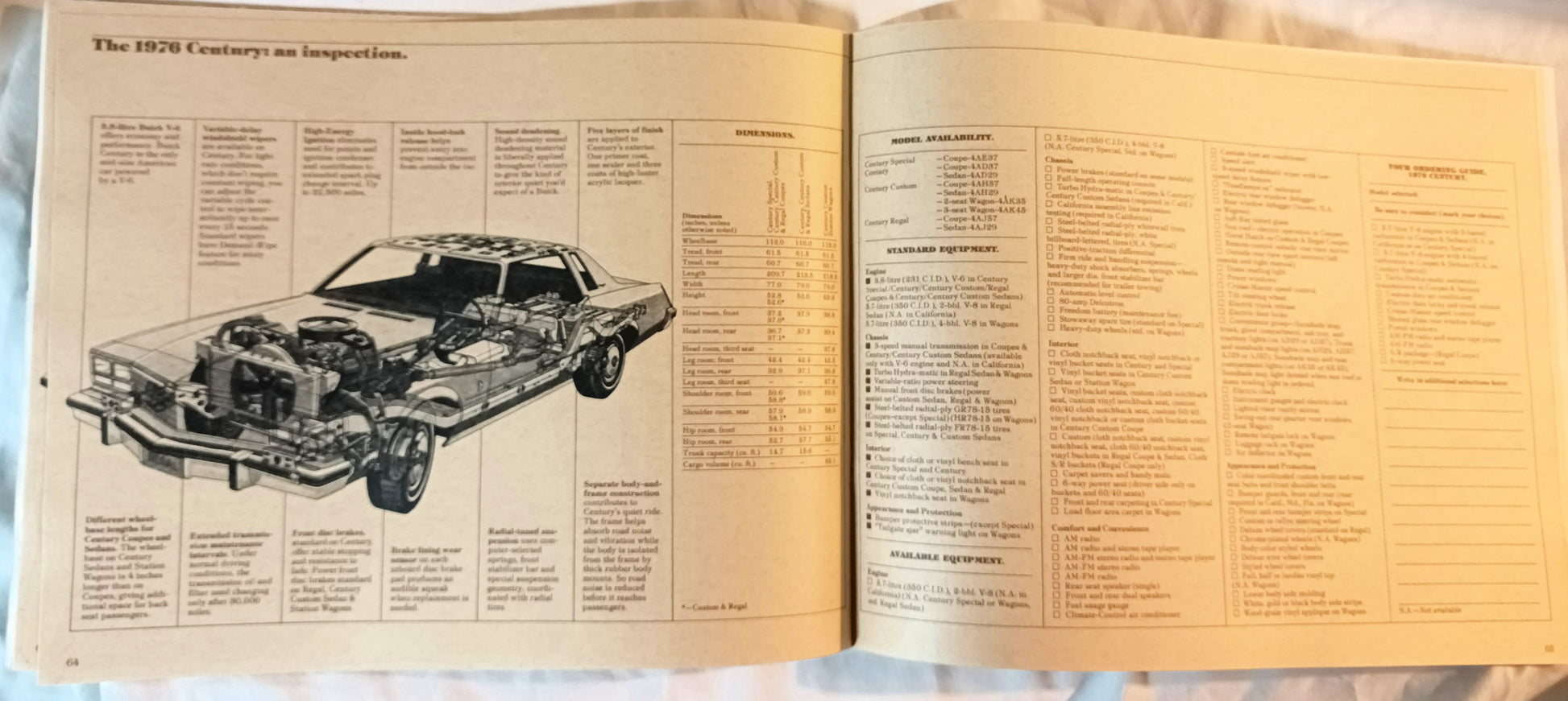 Buick 1976 Dealer Showroom Sales Brochure Buyer's Guide - TulipStuff