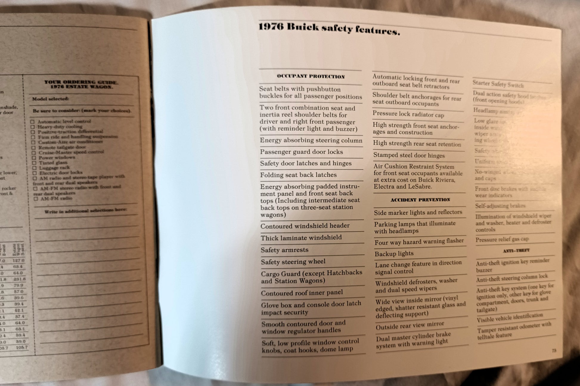 Buick 1976 Dealer Showroom Sales Brochure Buyer's Guide - TulipStuff