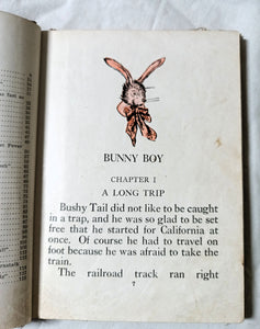 Bunny Boy And Grizzly Bear Laura Rountree Smith Hardcover 1935 - TulipStuff