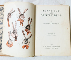 Bunny Boy And Grizzly Bear Laura Rountree Smith Hardcover 1935 - TulipStuff