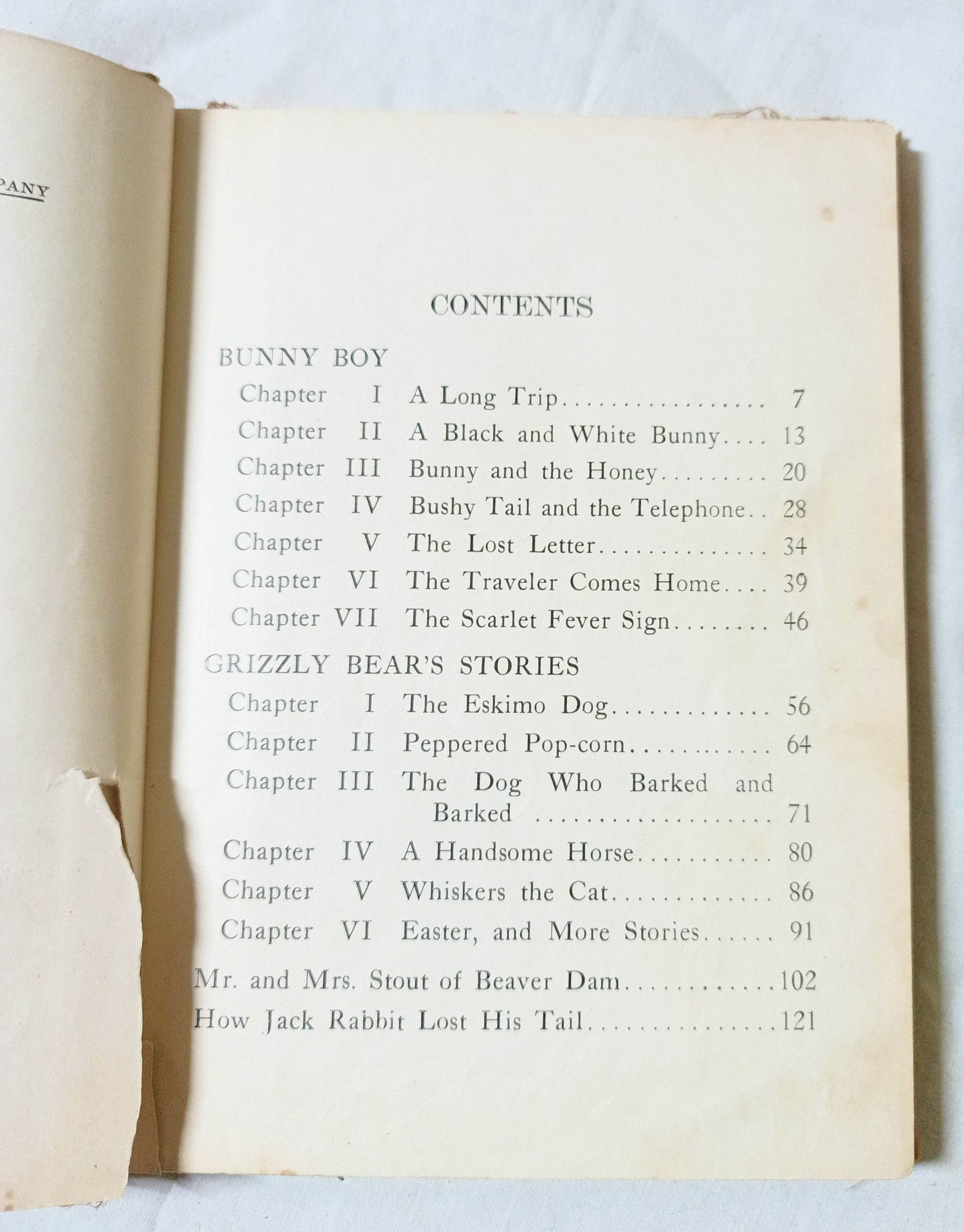 Bunny Boy And Grizzly Bear Laura Rountree Smith Hardcover 1935 - TulipStuff