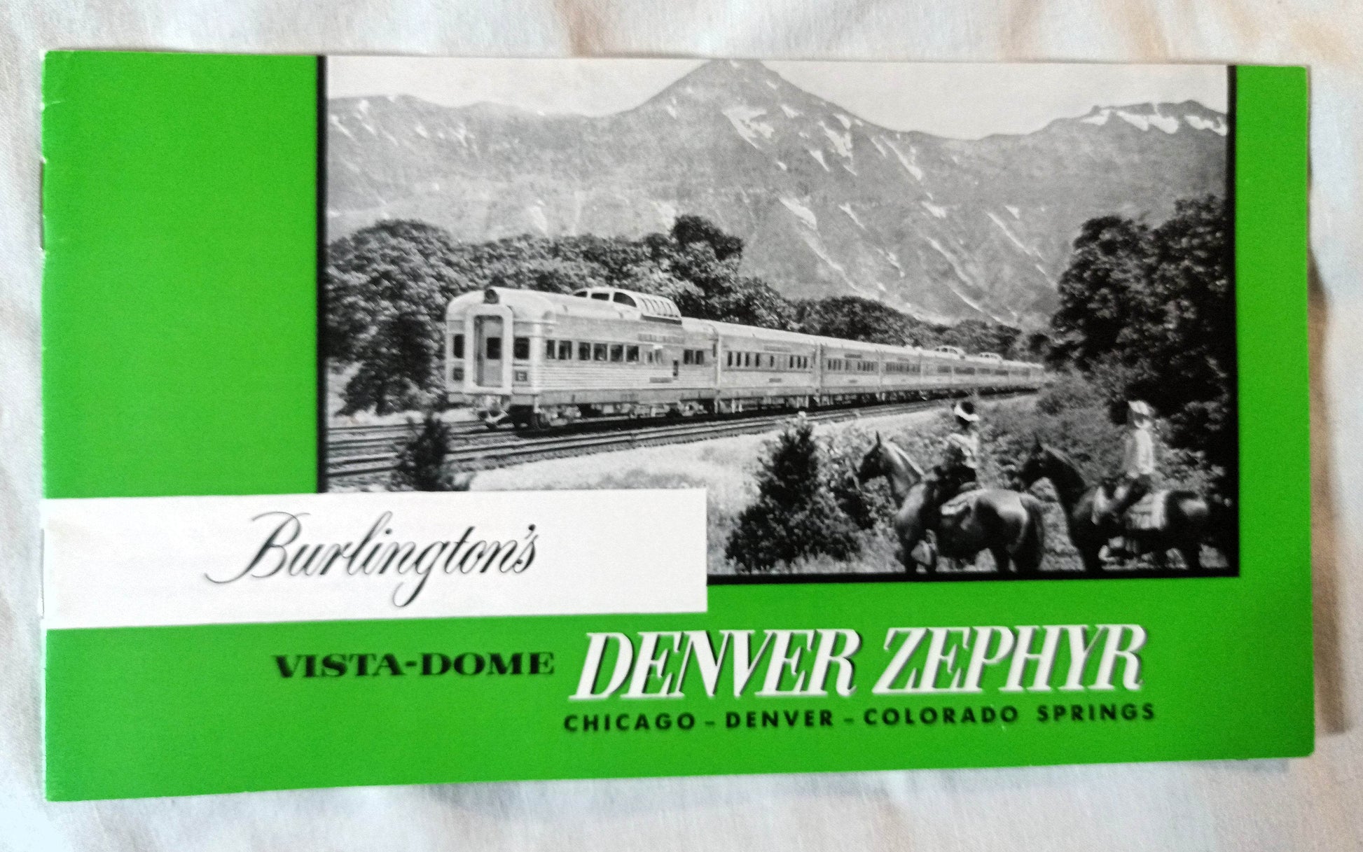 Burlington Route Denver Zephyr Vista-Dome Train Pictorial Booklet 1964 - TulipStuff