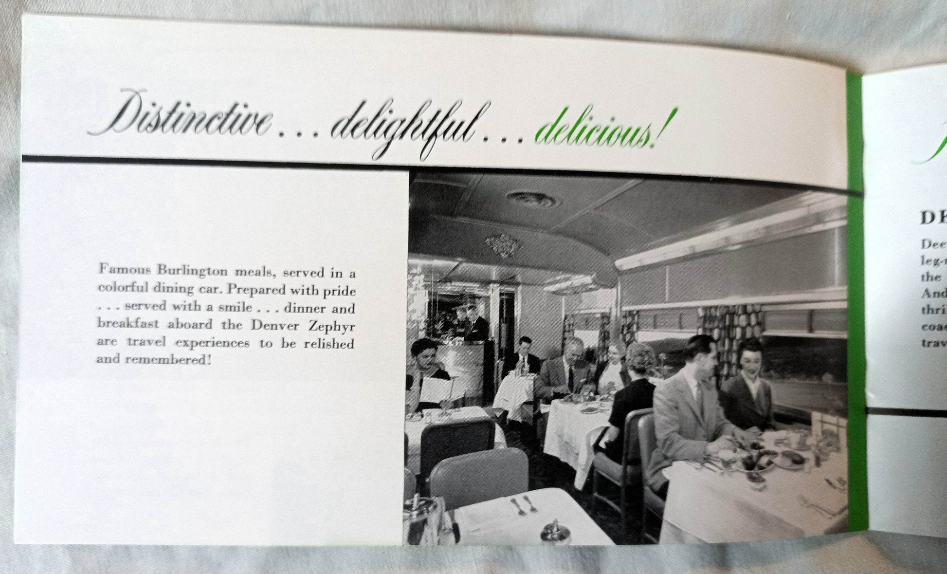 Burlington Route Denver Zephyr Vista-Dome Train Pictorial Booklet 1964 - TulipStuff