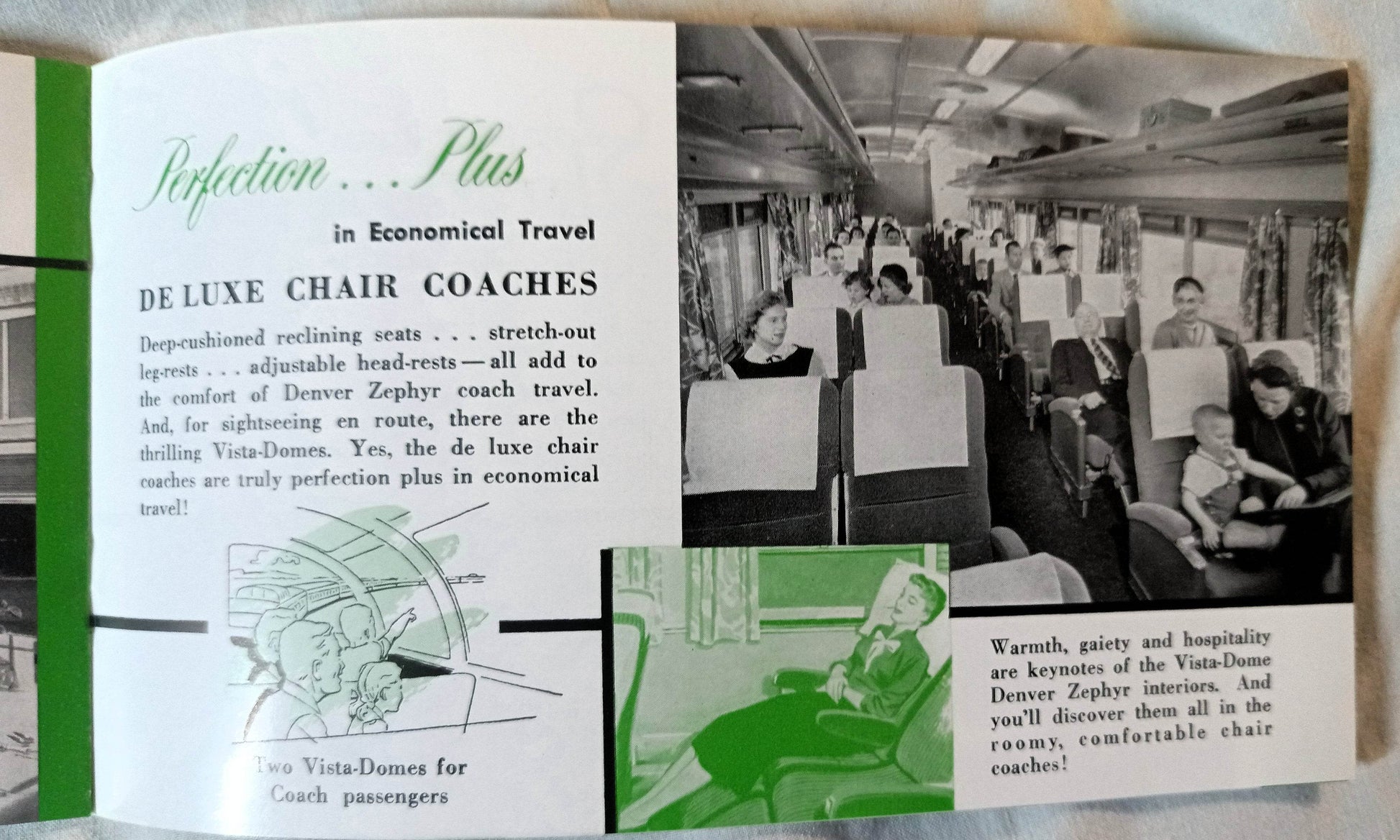 Burlington Route Denver Zephyr Vista-Dome Train Pictorial Booklet 1964 - TulipStuff