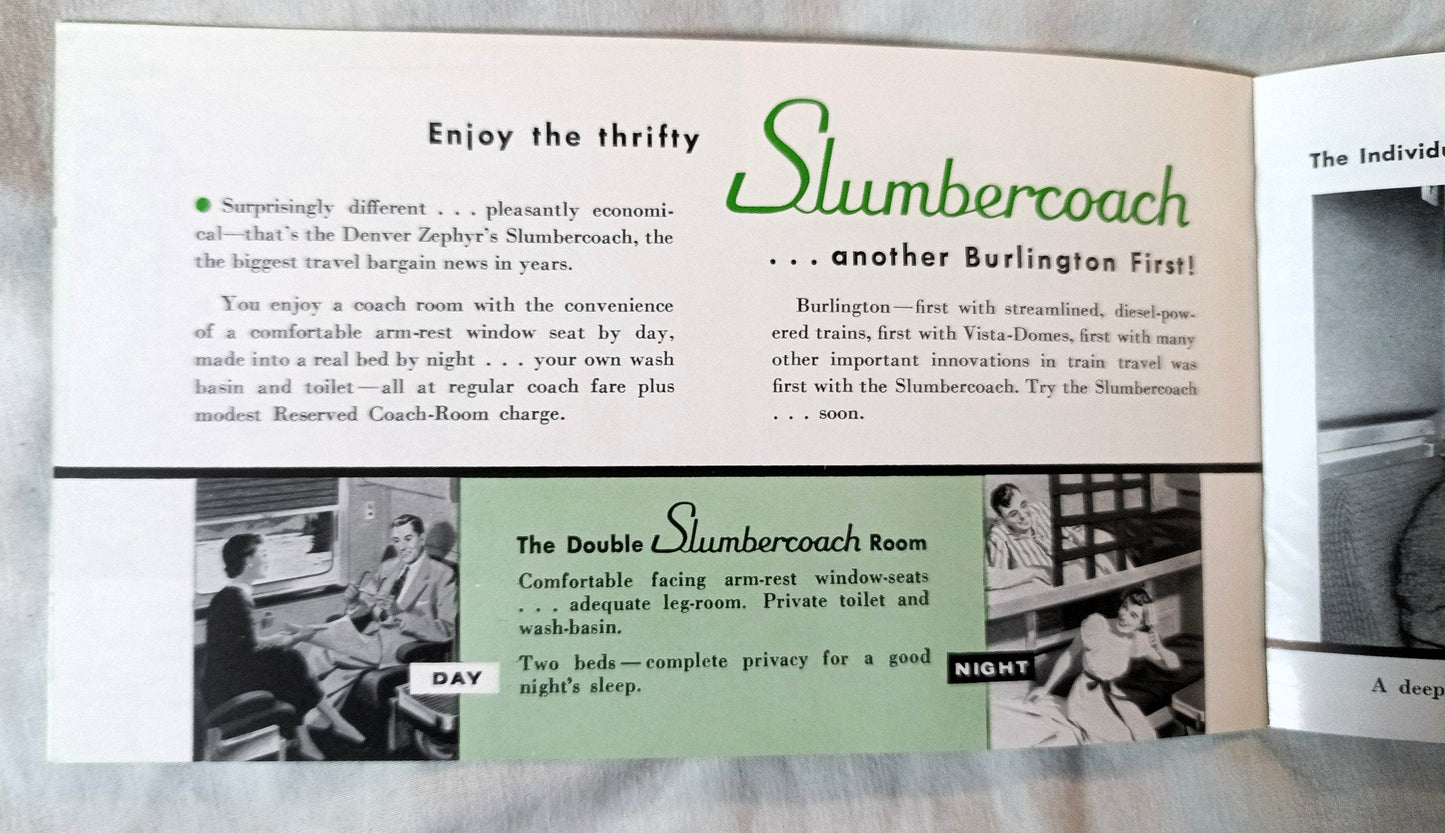 Burlington Route Denver Zephyr Vista-Dome Train Pictorial Booklet 1964 - TulipStuff
