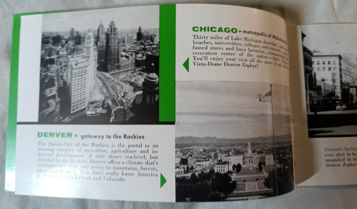 Burlington Route Denver Zephyr Vista-Dome Train Pictorial Booklet 1964 - TulipStuff