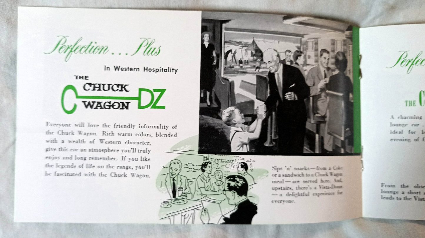 Burlington Route Denver Zephyr Vista-Dome Train Pictorial Booklet 1964 - TulipStuff