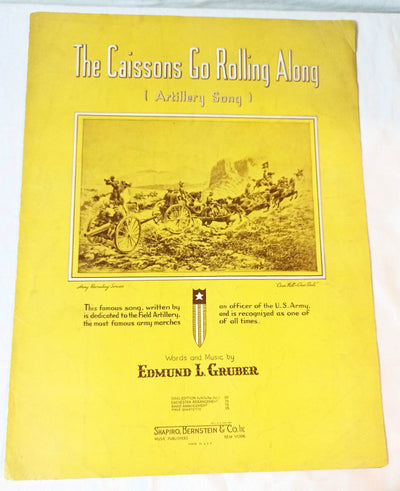The Caissons Go Rolling Along Artillery Song Gruber Sheet Music 1936 - TulipStuff