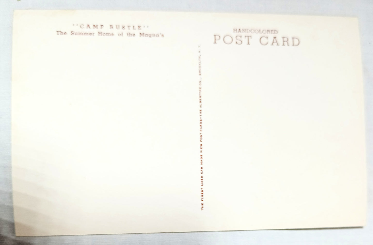 Camp Rustle Summer Home Of The Magna's Massachusetts Handcolored 1920s - TlipStuff