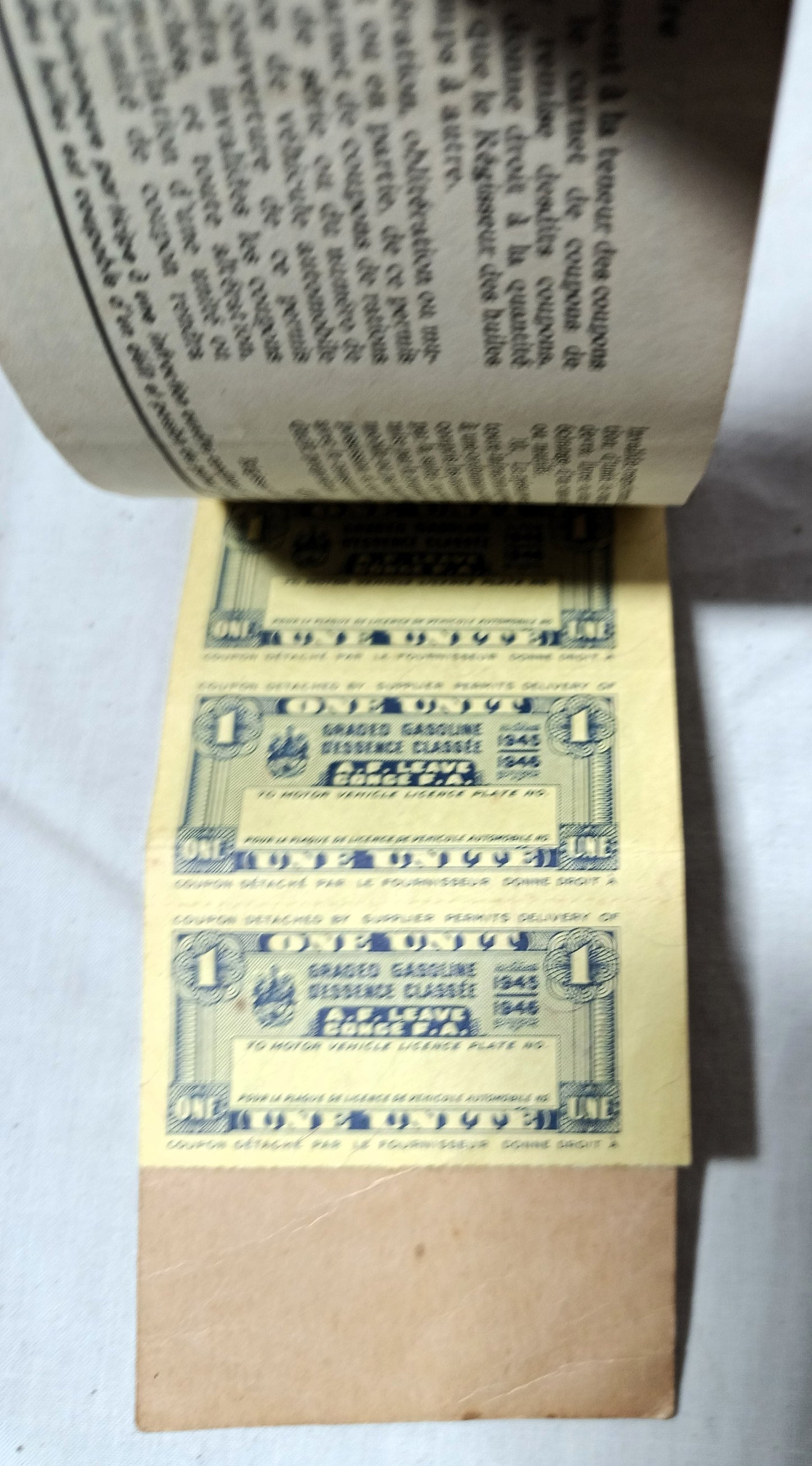 Canada Gasoline Ration Coupon Book Armed Forces Leave Allotment 1945 - TulipStuff