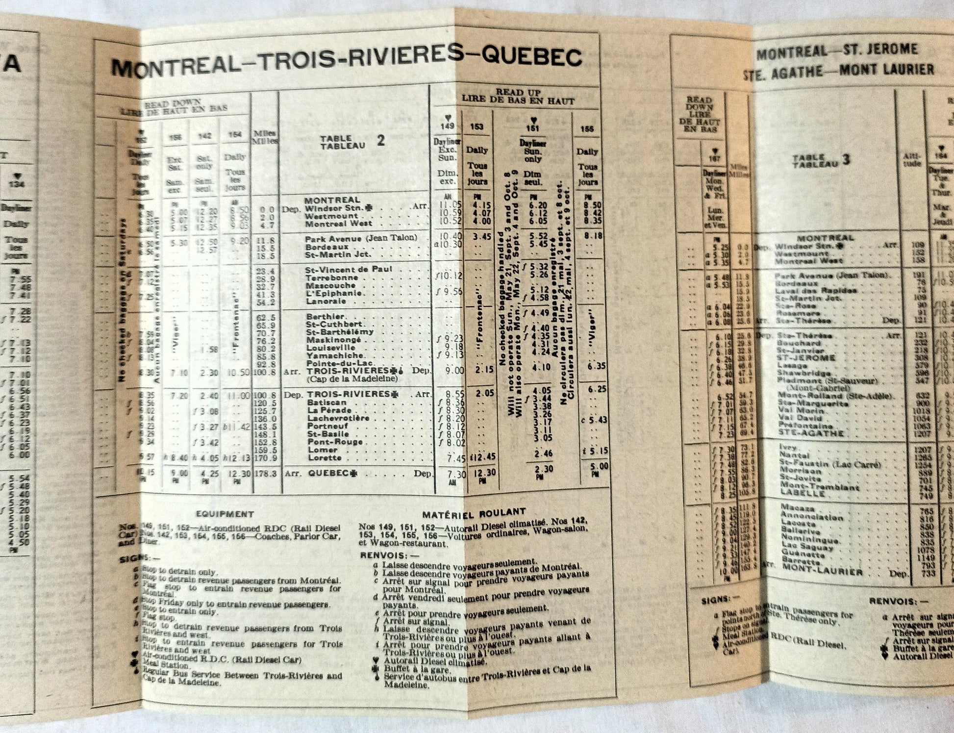 Canadian Pacific 1967 Montreal Folder B Passenger Trains Timetable - TulipStuff