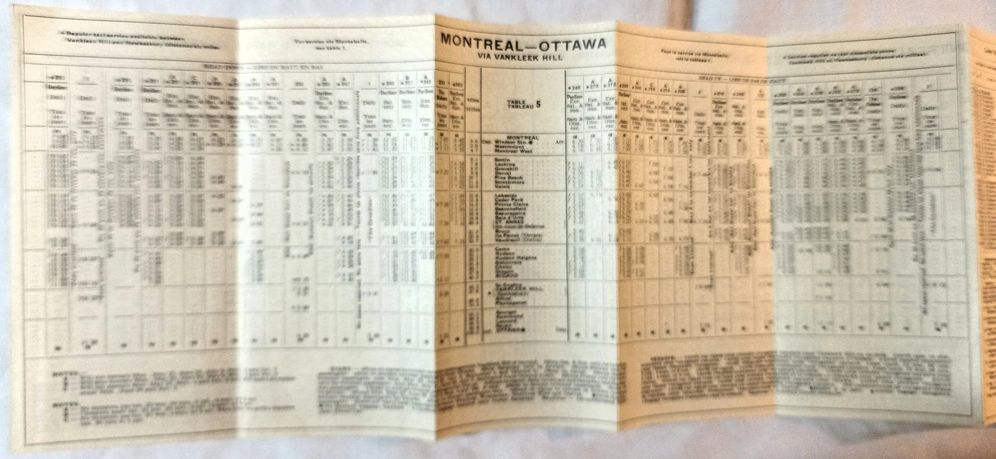 Canadian Pacific 1967 Montreal Folder B Passenger Trains Timetable - TulipStuff