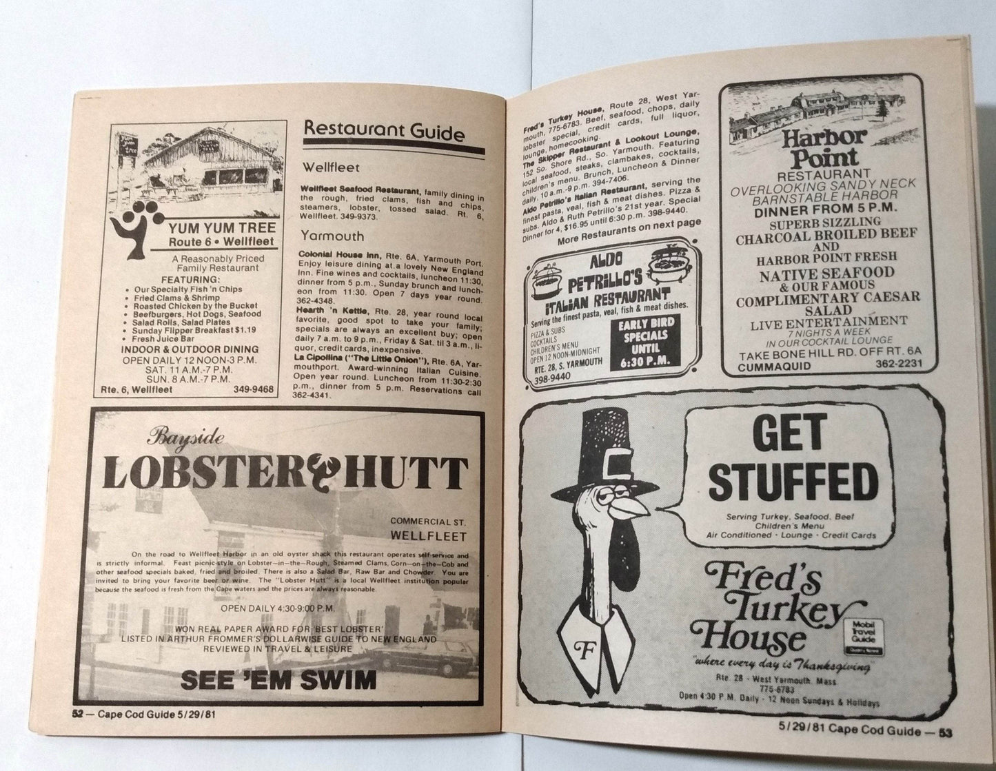 Cape Cod Guide May 29 1981 Calendar Art Food Antiques What-To-Do - TulipStuff