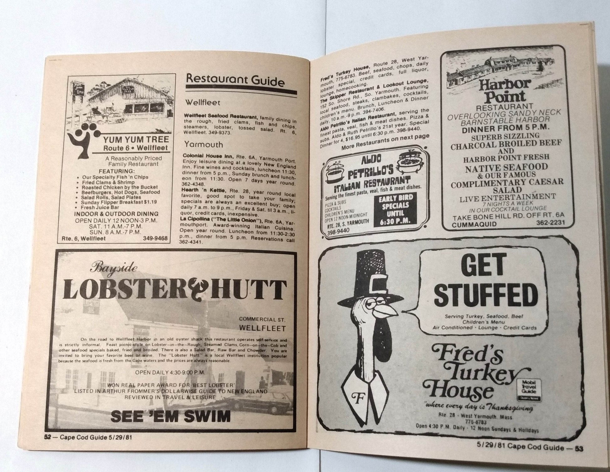 Cape Cod Guide May 29 1981 Calendar Art Food Antiques What-To-Do - TulipStuff