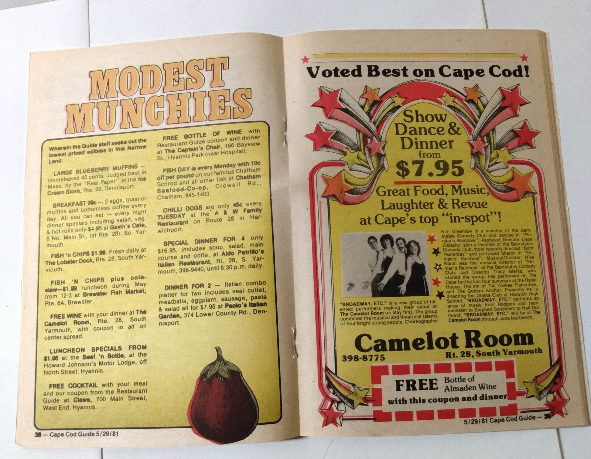 Cape Cod Guide May 29 1981 Calendar Art Food Antiques What-To-Do - TulipStuff