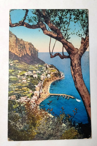 Capri Marina Grande Town Beach Italy Postcard 1931 - TulipStuff