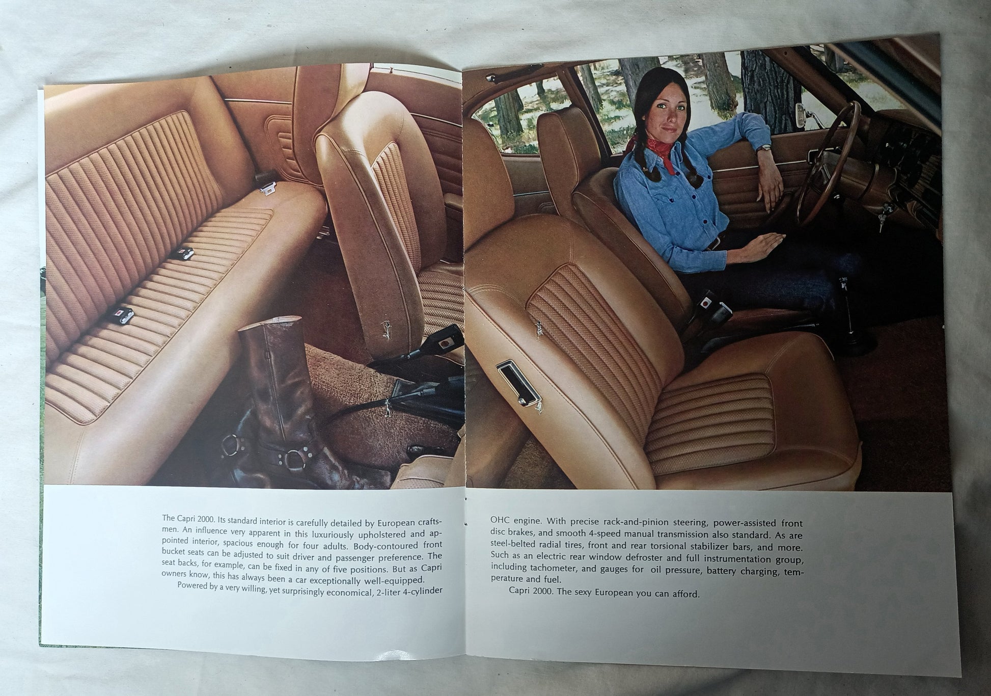 Capri 2000 Capri V-6 1974 US Dealer Sales Brochure Lincoln-Mercury - TulipStuff
