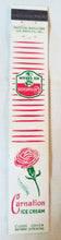 Load image into Gallery viewer, Carnation Ice Cream Matchbook Cover 1950&#39;s - TulipStuff
