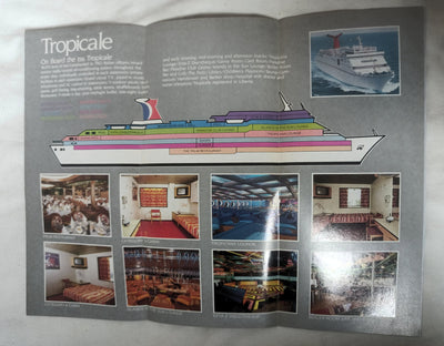 Carnival Cruise Lines 1982 TSS Tropicale Mexico 7-Day Cruises Brochure - TulipStuff
