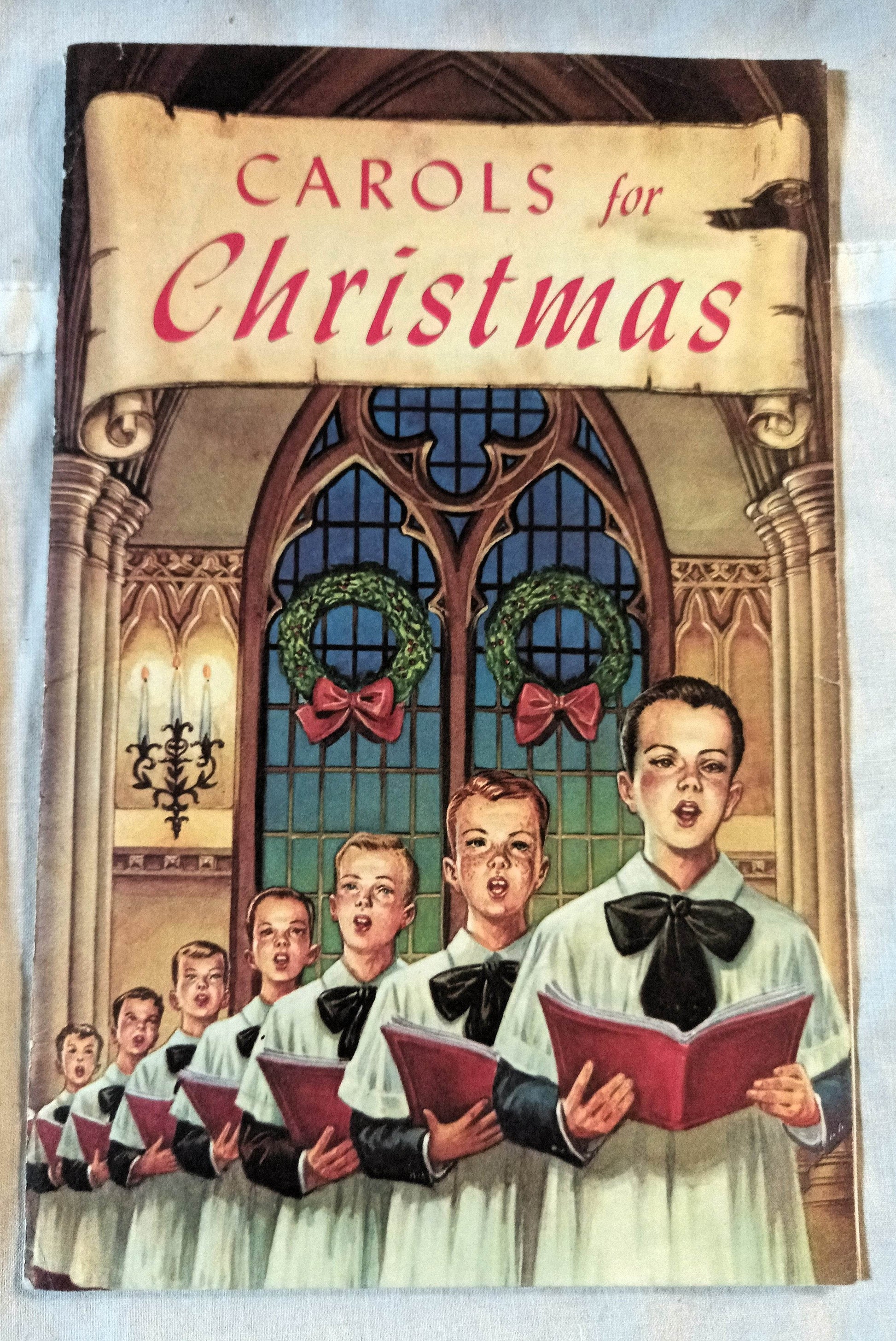 Carols For Christmas 12 Song Sheet Music Booklet 1950's - TulipStuff