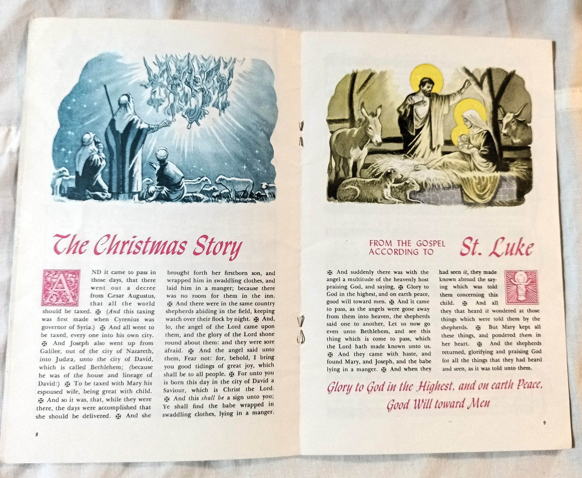 Carols For Christmas 12 Song Sheet Music Booklet 1950's - TulipStuff