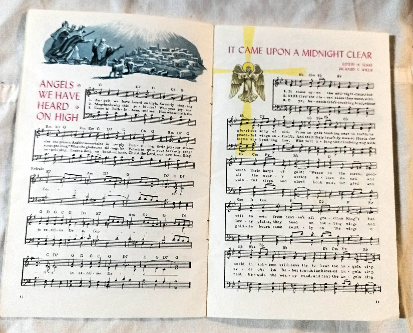 Carols For Christmas 12 Song Sheet Music Booklet 1950's - TulipStuff
