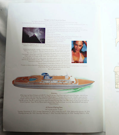 Carras Cruises mts Daphne 1975-76 Mexico Jamaica Cruise Brochure - TulipStuff