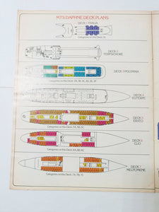 Carras Cruises mts Daphne Winter 1977-78 Caribbean Cruise Brochure - TulipStuff