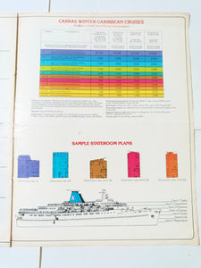 Carras Cruises mts Daphne Winter 1977-78 Caribbean Cruise Brochure - TulipStuff