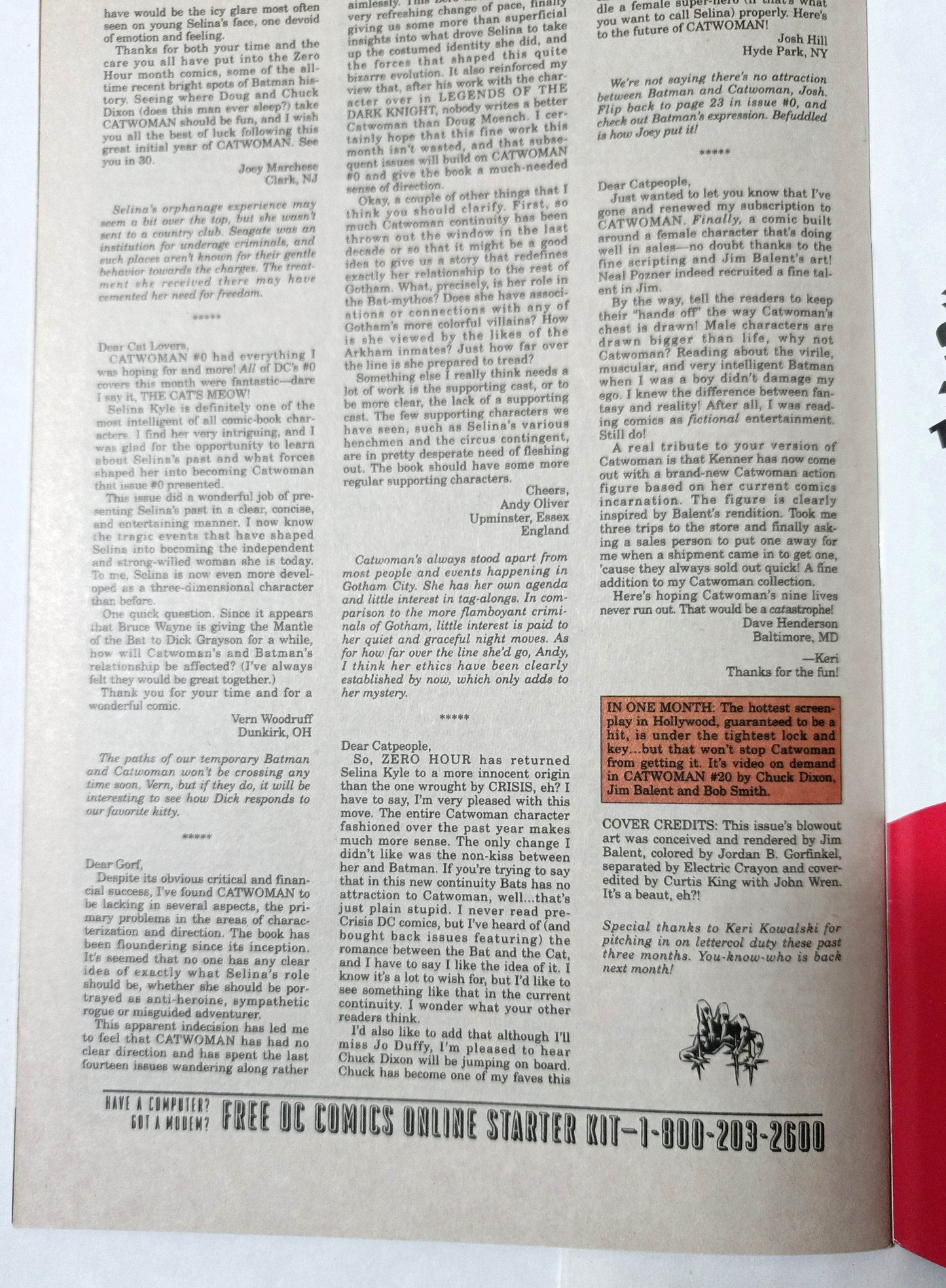 Catwoman Issue #19 March 1995 Jungle Cat DC Comics - TulipStuff